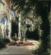 Carl Blechen The Interior of the Palm House on the Pfaueninsel Near Potsdam Sweden oil painting artist